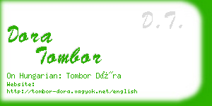 dora tombor business card